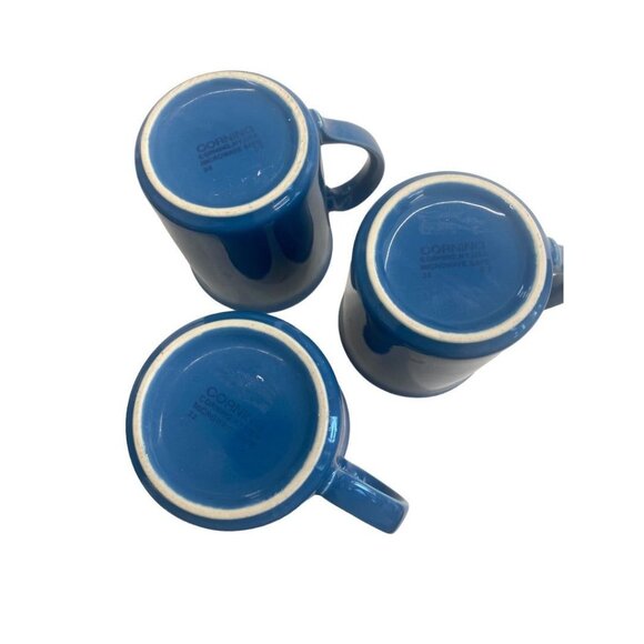 Corning Coffee Mugs Cups Blue 16 oz Set 3 - Picture 4 of 5